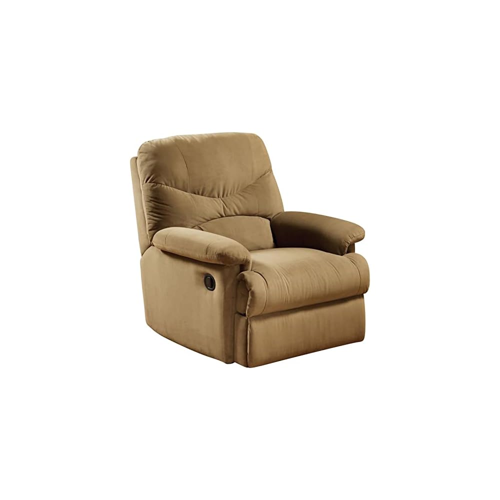 Recliner Chair Single Sofa Manual Breathable Soft Living Room Chair Home Theater Lounge Seating Upholstered Comfortable Footrest Recliner Chair for Reception Bedroom Official