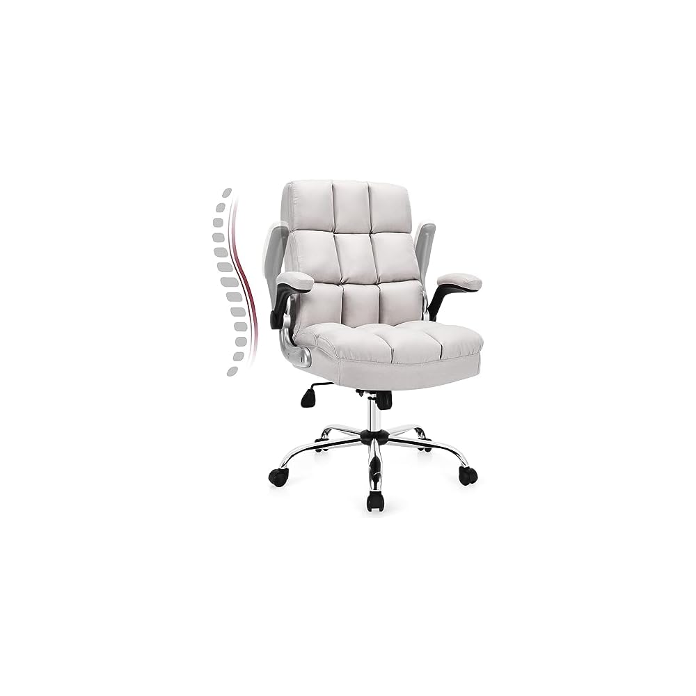 COSTWAY Ergonomic Home Office Chair with High Back and Rocking Function