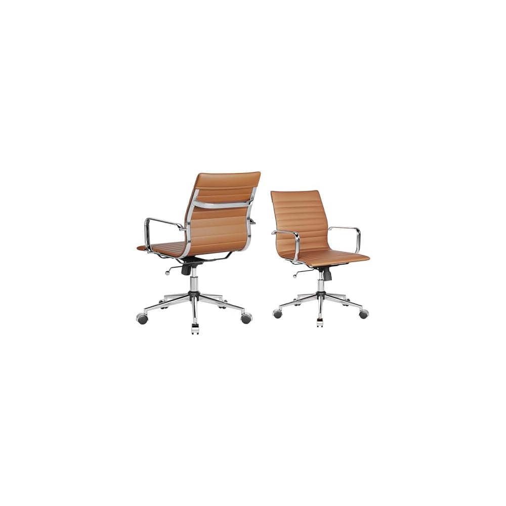 Office Chair, Ergonomic Desk Chair, Computer Chair with Armrests for Home Office，Cotton and Linen，Khaki