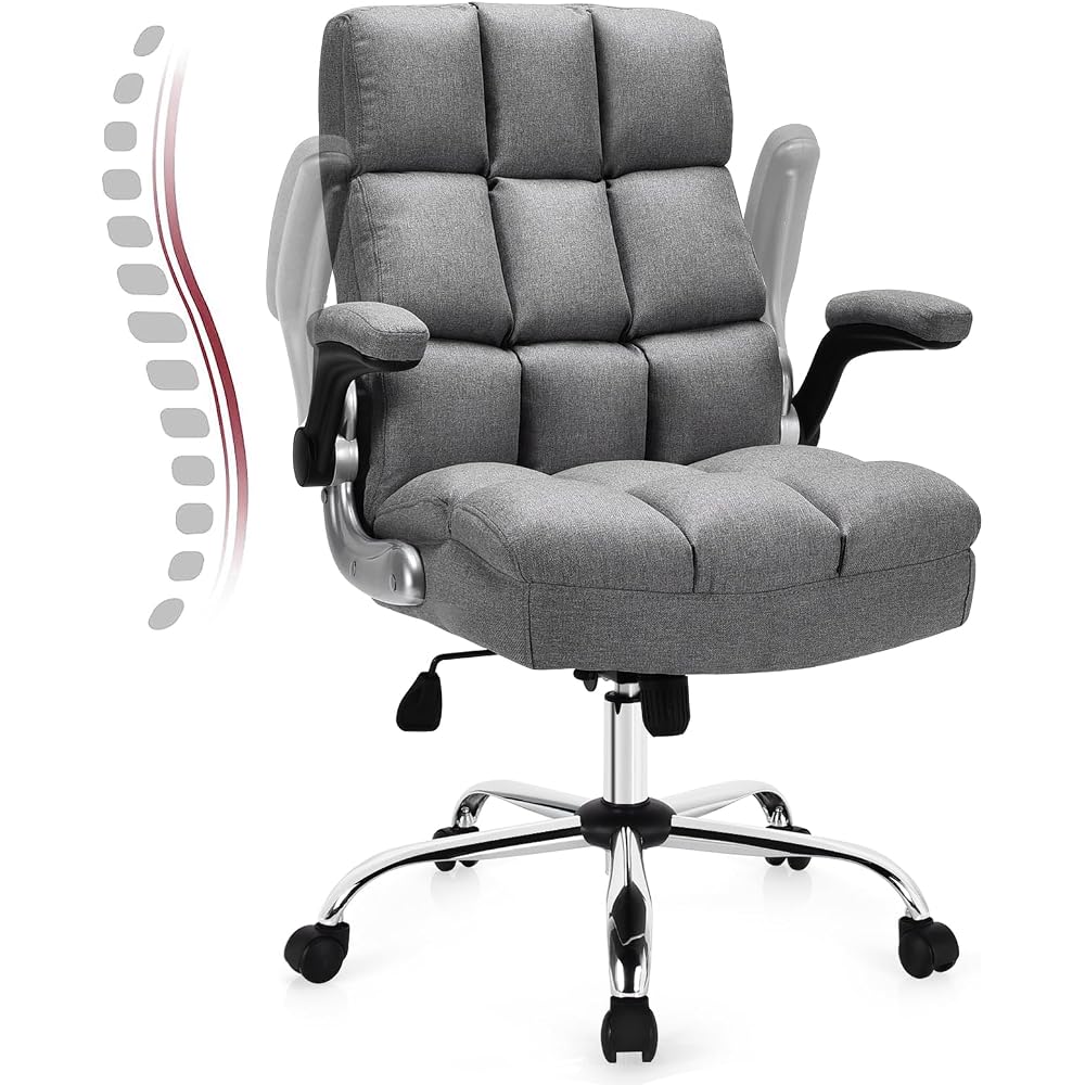 COSTWAY Ergonomic Home Office Chair with High Back and Rocking Function