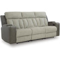 Signature Design by Ashley Power Reclining Sofa with Heat and Massage